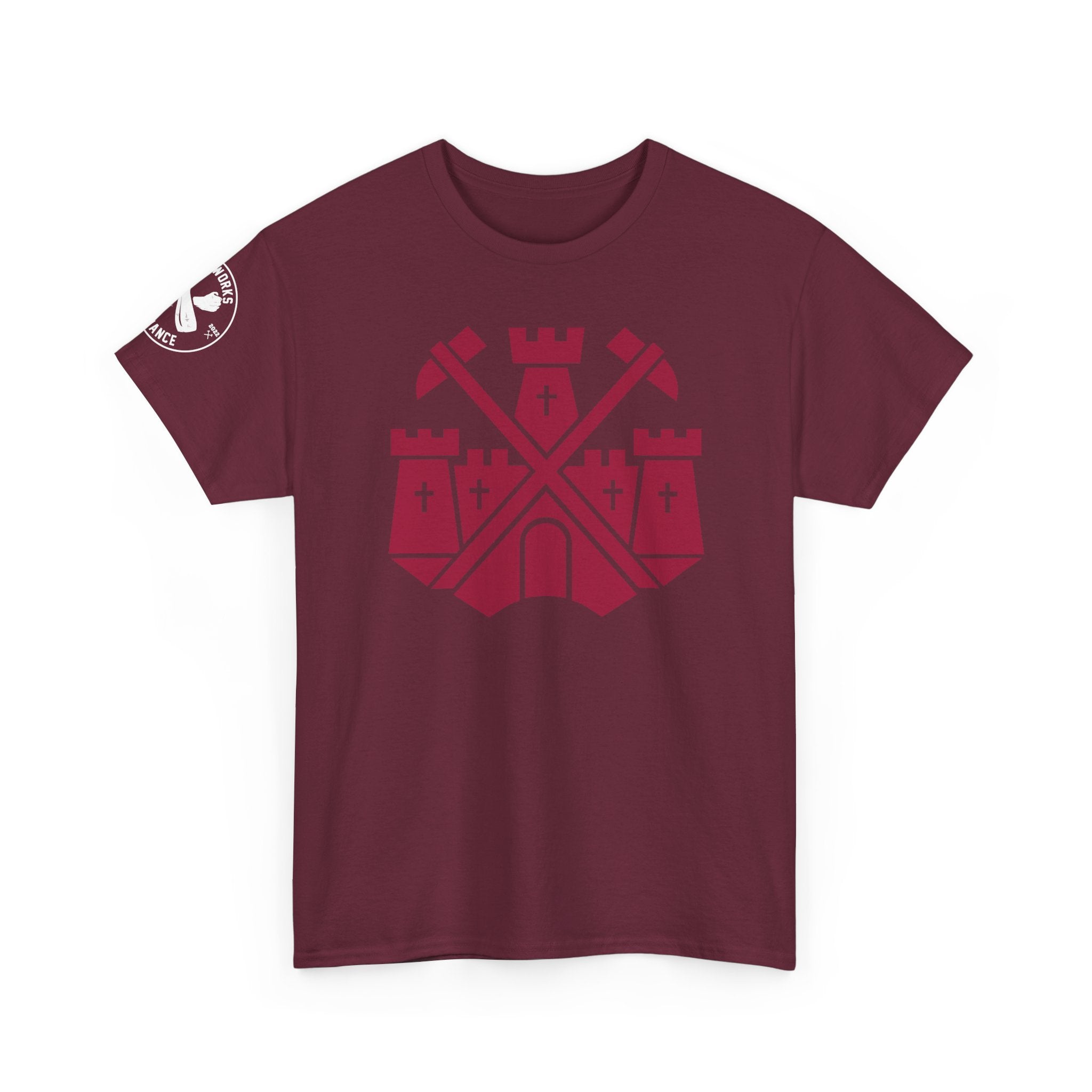 Castle Badge (Claret) T-Shirt