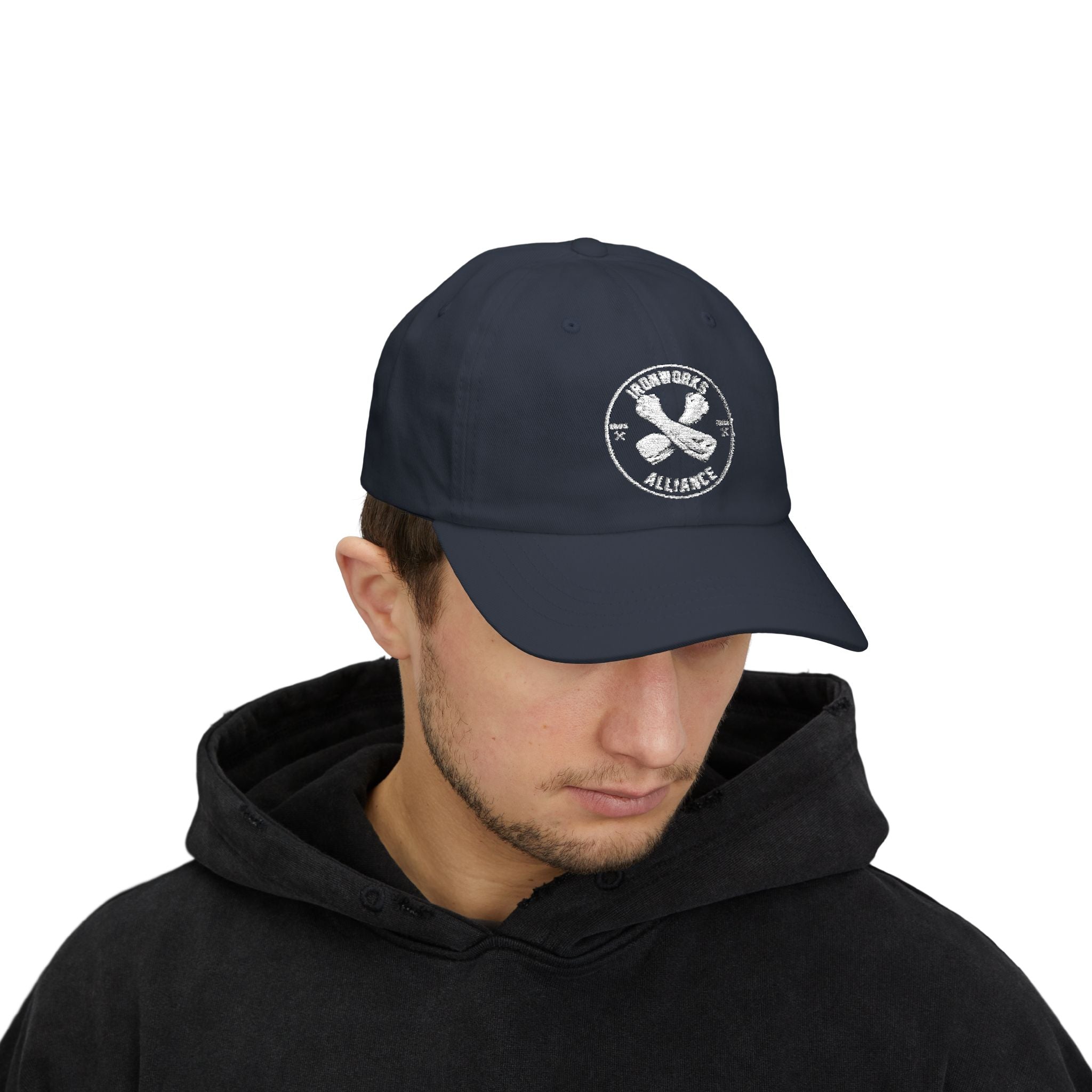 IWA White Logo Dad Cap (Navy)