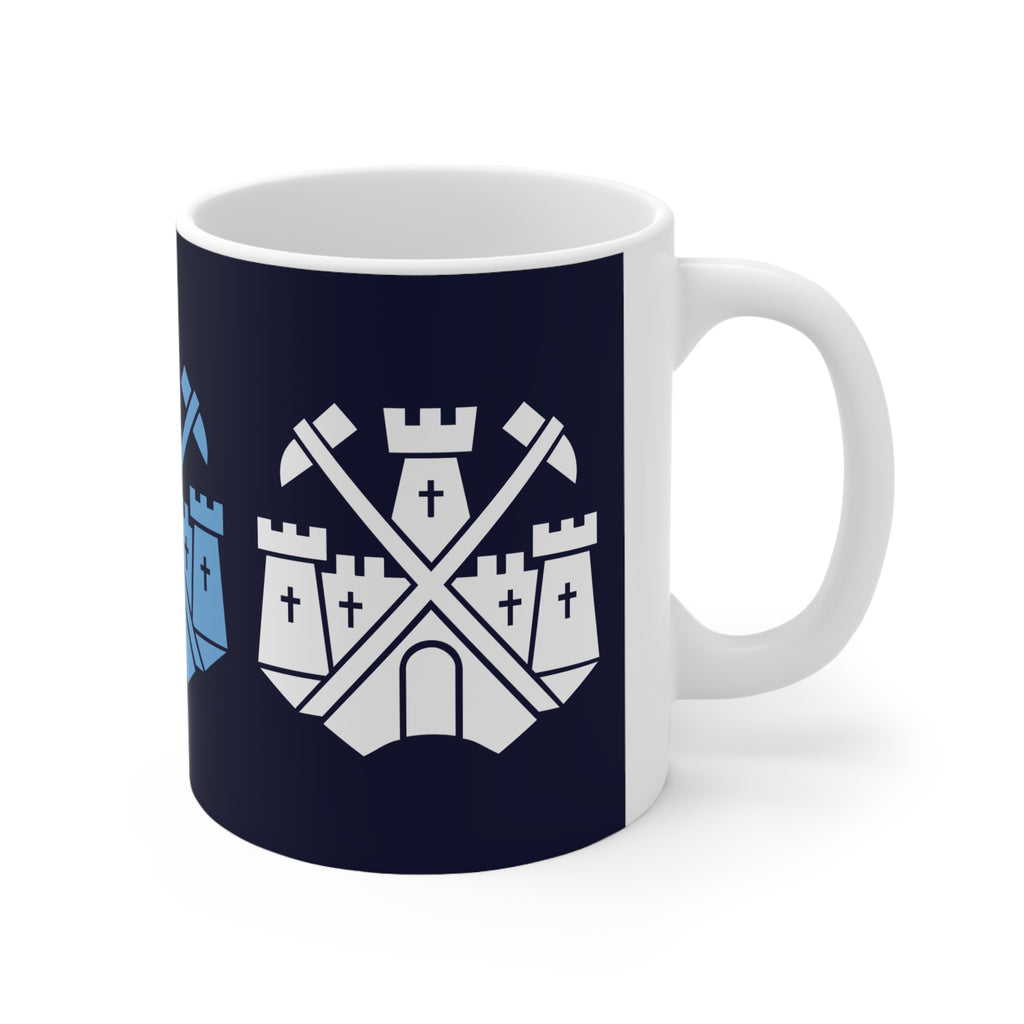 Tricolor Castle Ceramic Mug
