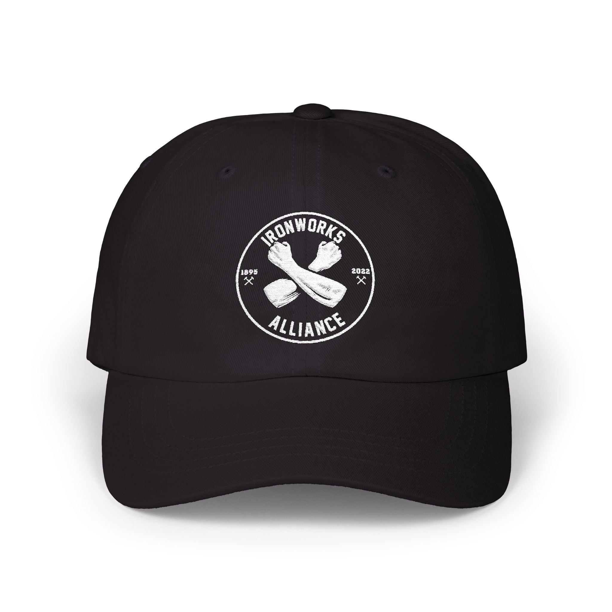IWA White Logo Dad Cap (Black)